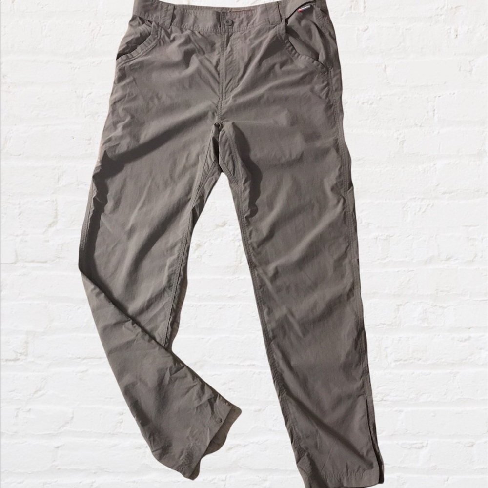 Simms Superlight Mens Light Brown Fishing Pants Size M 34x31 Adj Waistband